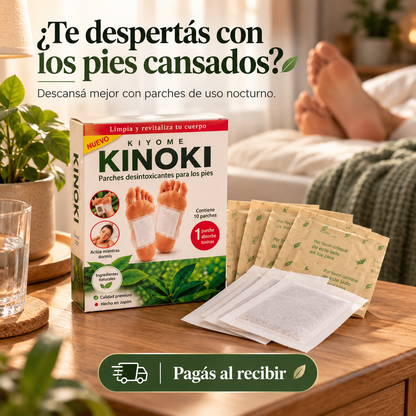 Kinoki – Parches para Pies de Uso Nocturno | Bienestar y Relajación Mientras Dormís