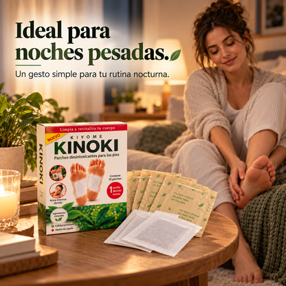 Kinoki – Parches para Pies de Uso Nocturno | Bienestar y Relajación Mientras Dormís