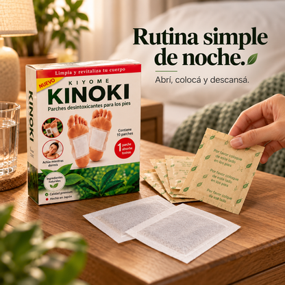 Kinoki – Parches para Pies de Uso Nocturno | Bienestar y Relajación Mientras Dormís